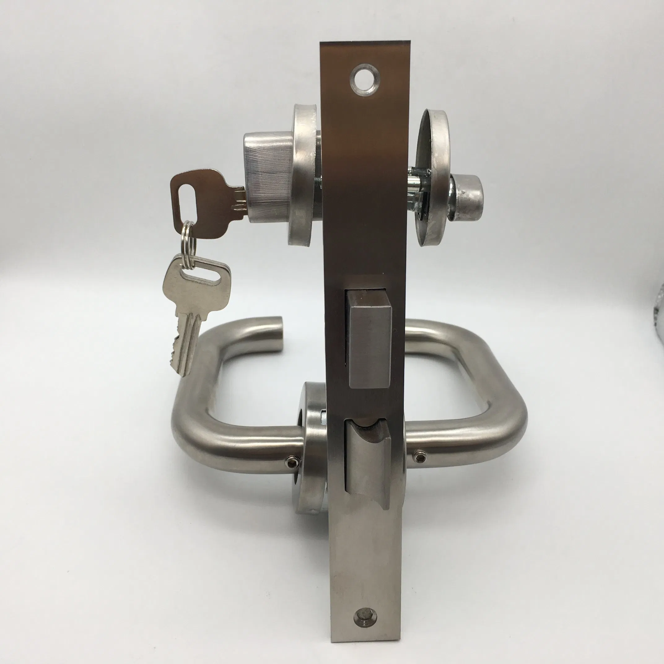Commercial Office Building Satin Stainless Steel Lever Handle Fire Rated Fireproof Door Lock