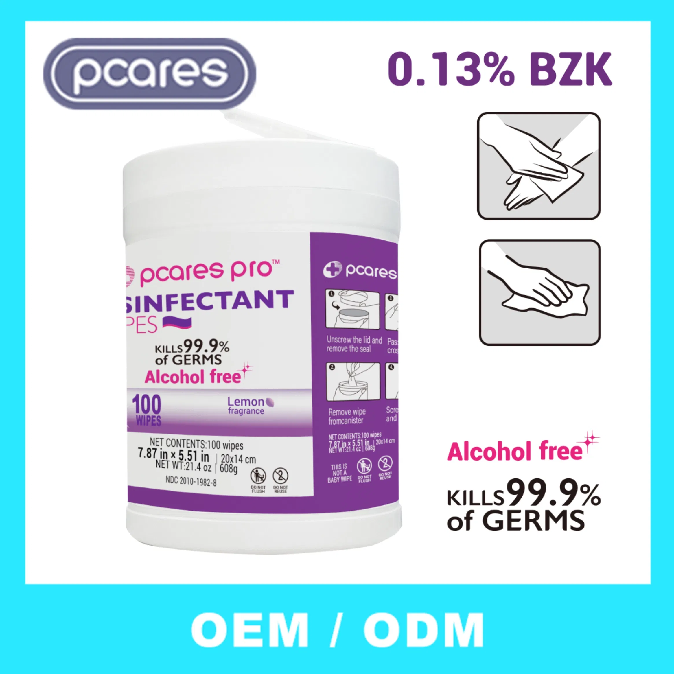 OEM Custom Logo Medical Grade 75% Isopropyl Alcohol Wet Wipes Sterile Skin Hospital Household Machine Disinfecting Wipes