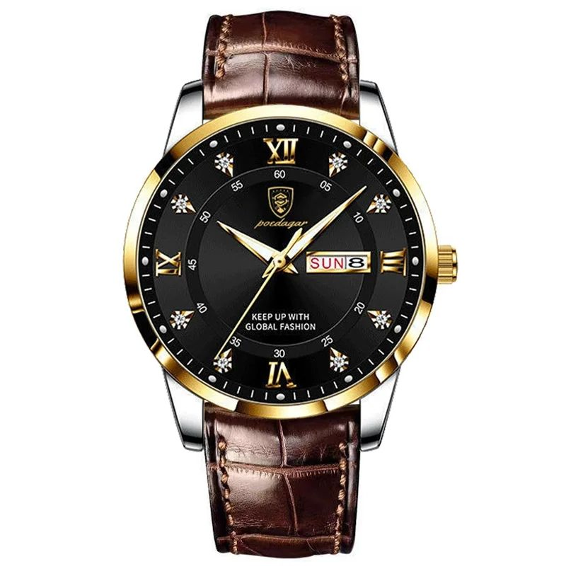 Men's Luxury Business Casual Simple Watch New Arrival Leather Waterproof Luminous Wristwatch