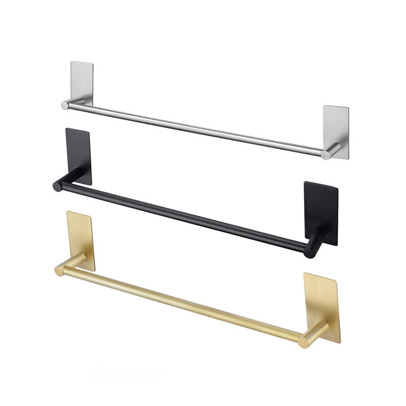 Stainless Steel No Drilling Self Adhesive Wallmount Bathroom Bath Towel Bars Holder