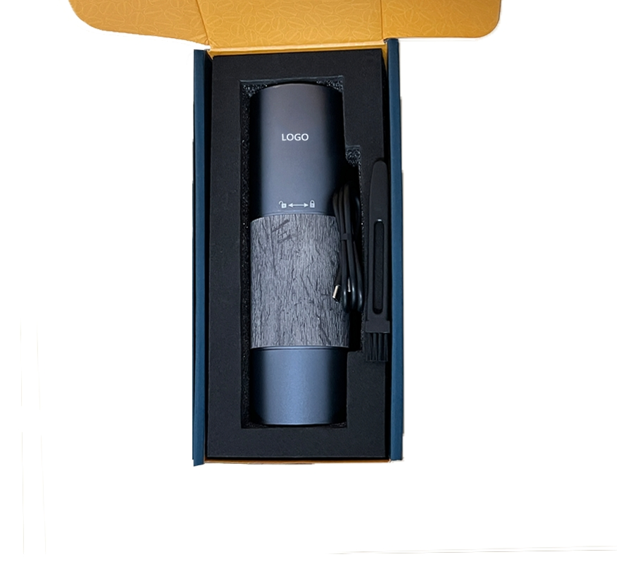 High Quality Wholesale Portable Coffee Grinder with One Button Start Premium Mini Grinder USB Color Box 25 90 Grey ABS RV