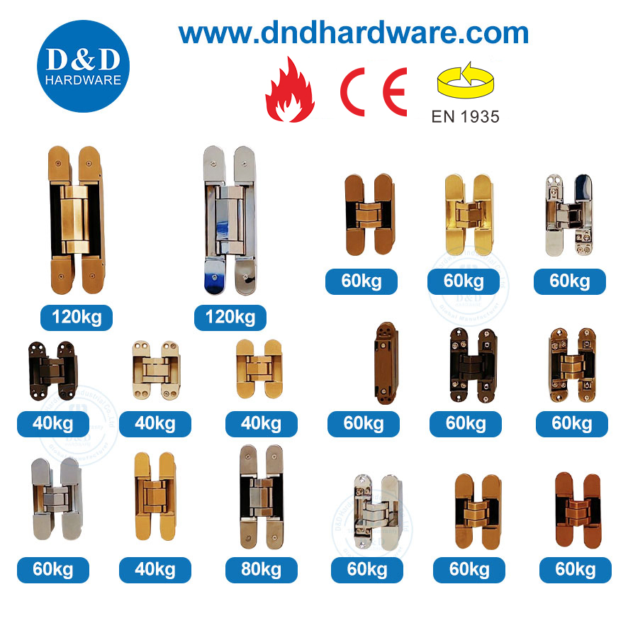 OEM Hardware Fitting Euro 3D Adjustable Heavy Duty Self Closing Concealed Cross Invisible Hidden Folding Conceal Wooden Metal Cabinet Furniture Door Hinges