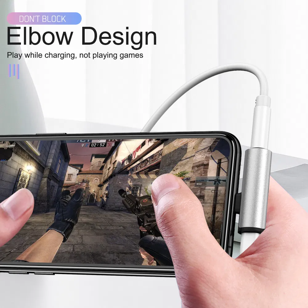 Hot Selling 2 in 1 Audio Charging Dual Adapter Splitter Cable Earphone Aux Cable Converter Adapter