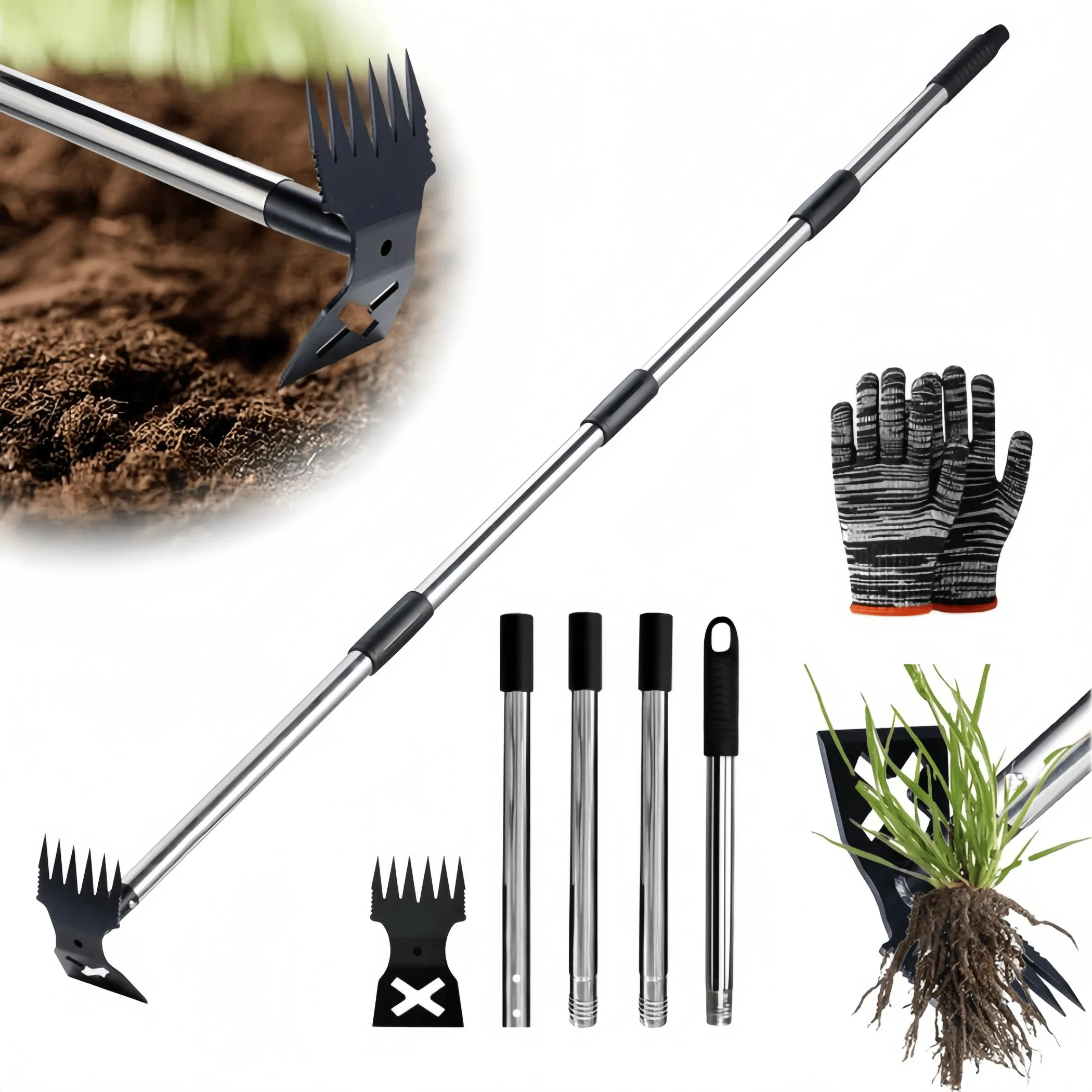 Long Handle Garden Hoe for Vegetable and Flower Planting