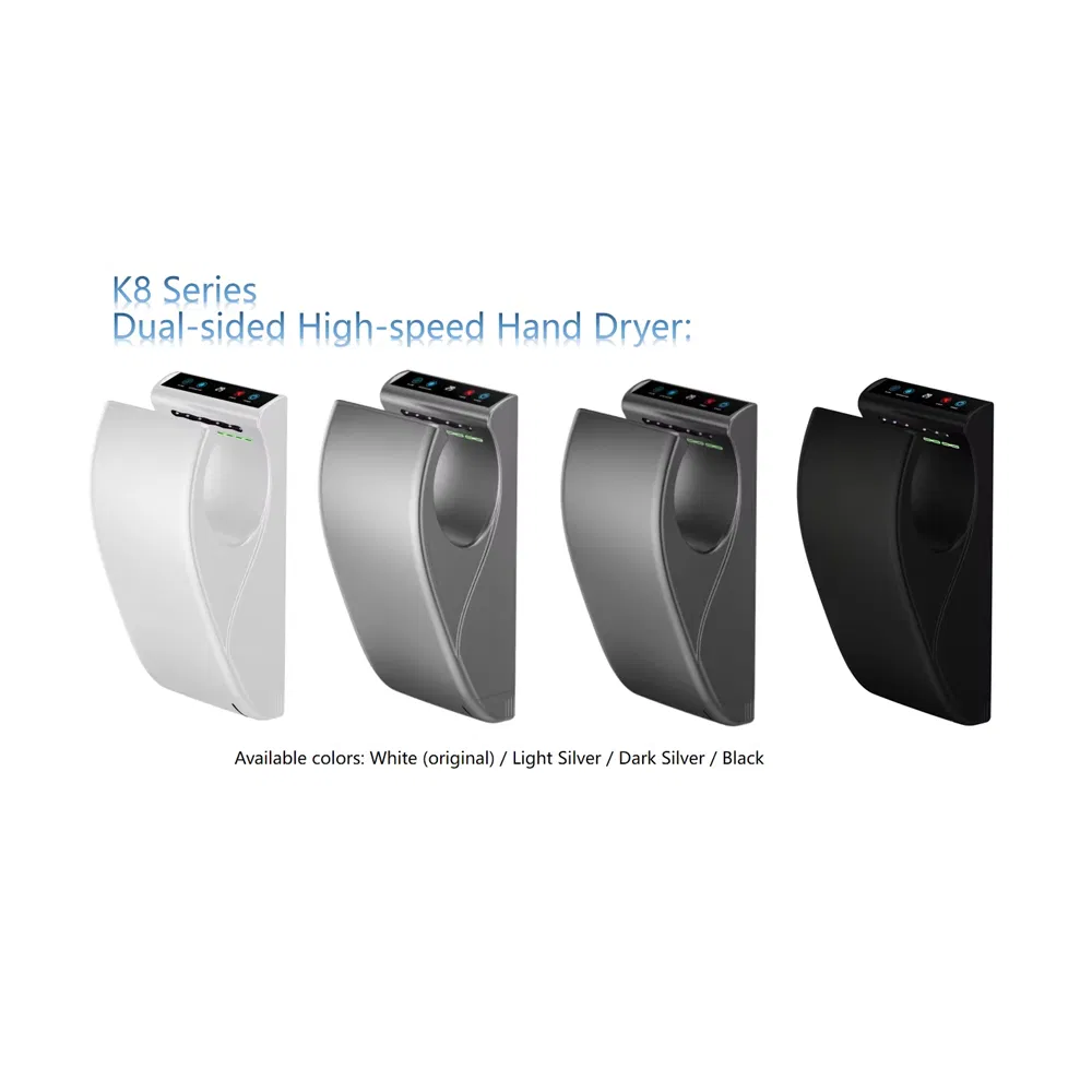 Wall-Mounted ABS Plastic Electric Automatic Sensor Double-Sides High Speed Jet Hand Dryer