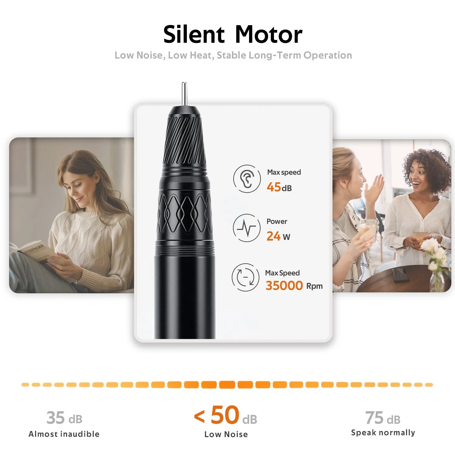 Low Vibration Popularity High Power Brushless Motor Manicure Machine Electric Nail File