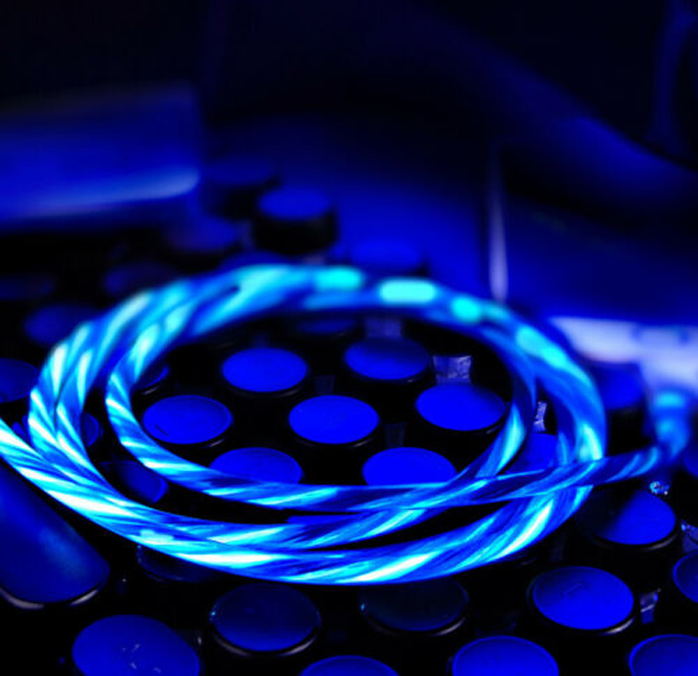 USB-C кабель с подсветкой, светящийся