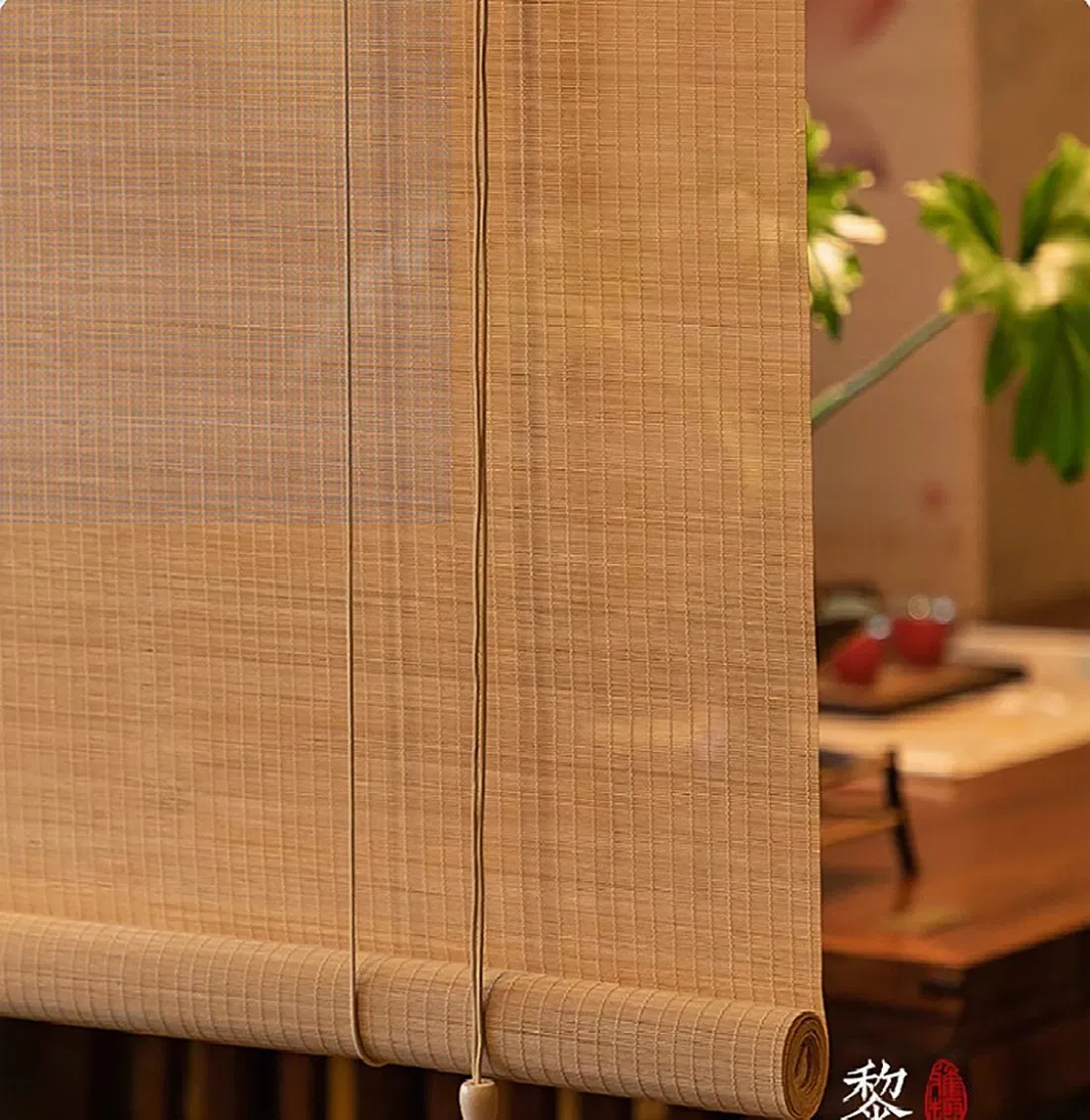 Wholesale Customized Natural Rolling Bamboo Blinds Cordless or Cord Good Quality Blinds