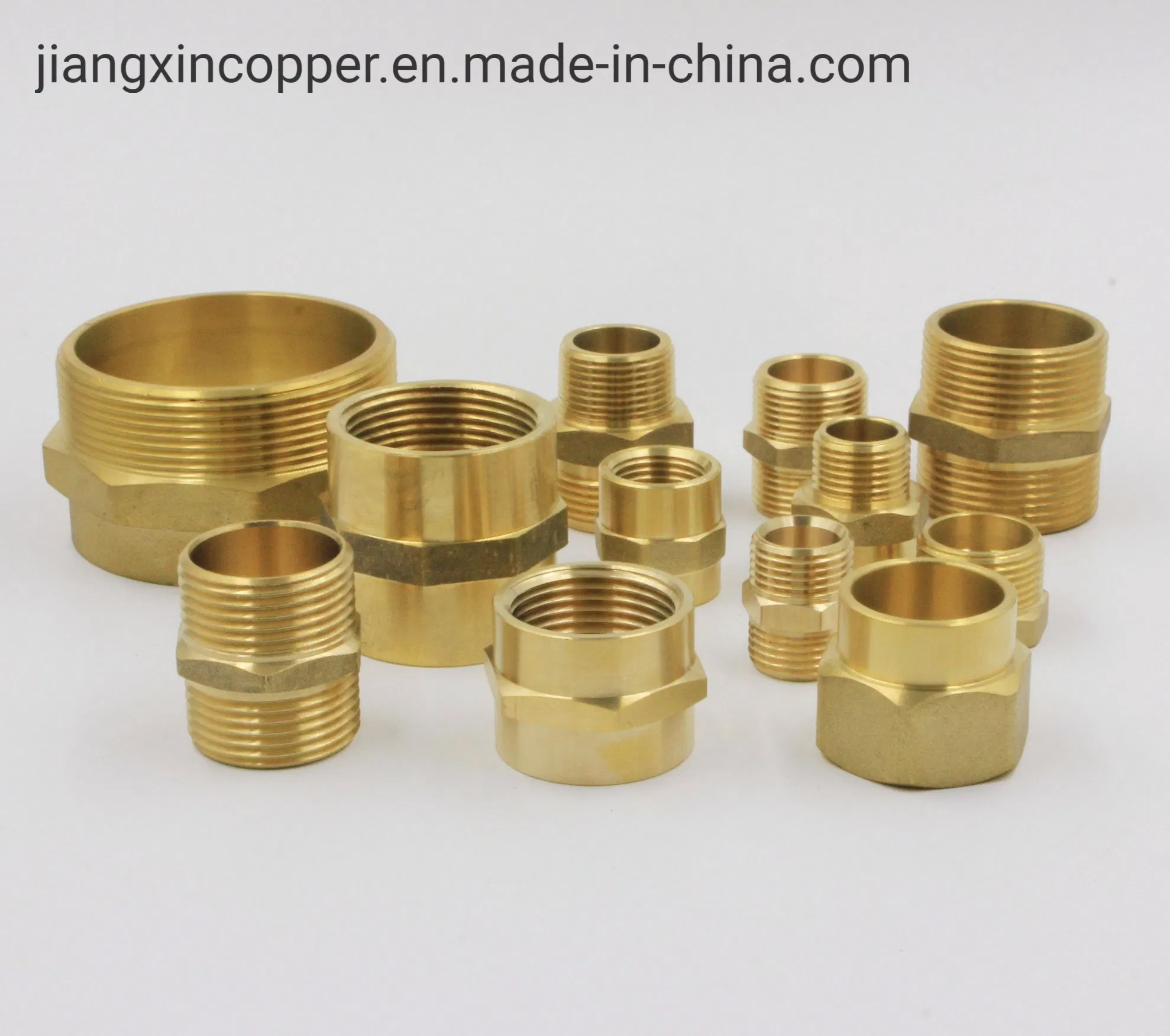 Copper Brass Nipple Tee Coupling Adapter Air Conditioner Pipe Fittings