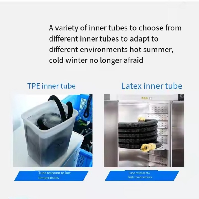 Multi-Length Expandable Garden Water Hose (Latex Inner) with Adjustable Nozzle