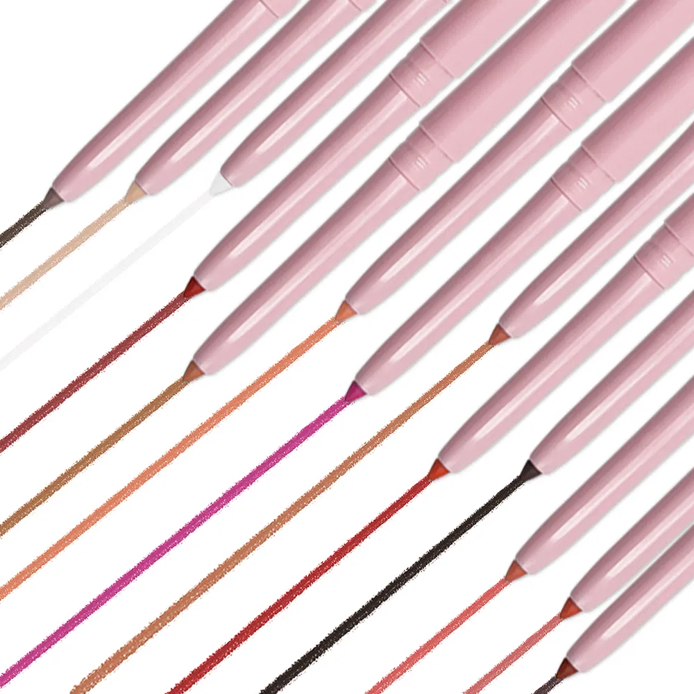 New Smooth Mineral Vegan Lip Liner Pencil 23 Colors Longlasting Waterproof Matte Finish Custom Private Label