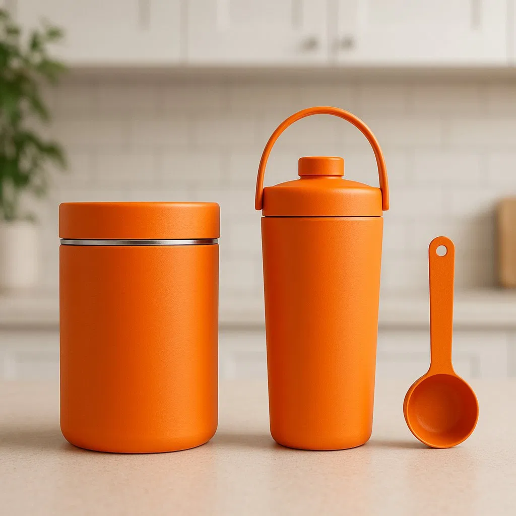 Герметичная банка для порошка из нержавеющей стали