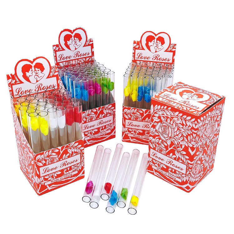 Love Rose Glass Tube Pipe 36 CT Sweet Puff Crack Smoking Water Pipe