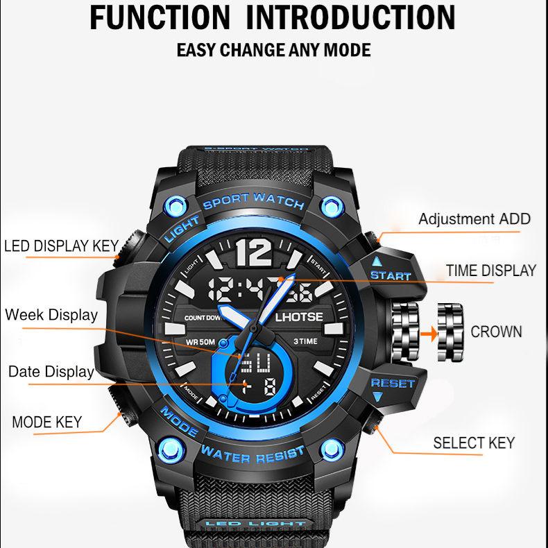 Sports Watch G Series Shock Watches Black White Bracelet for Ga2100 Ga5600 GM2100 Ga110 Men's Watches Stainless Steel Clock Heart Watch Gshoc Automatic