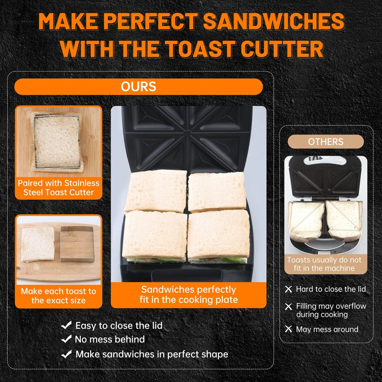 Wholesale Price Non-Stick Surface Cheese Toaster Electric Press Grill Breakfast Sandwich Maker