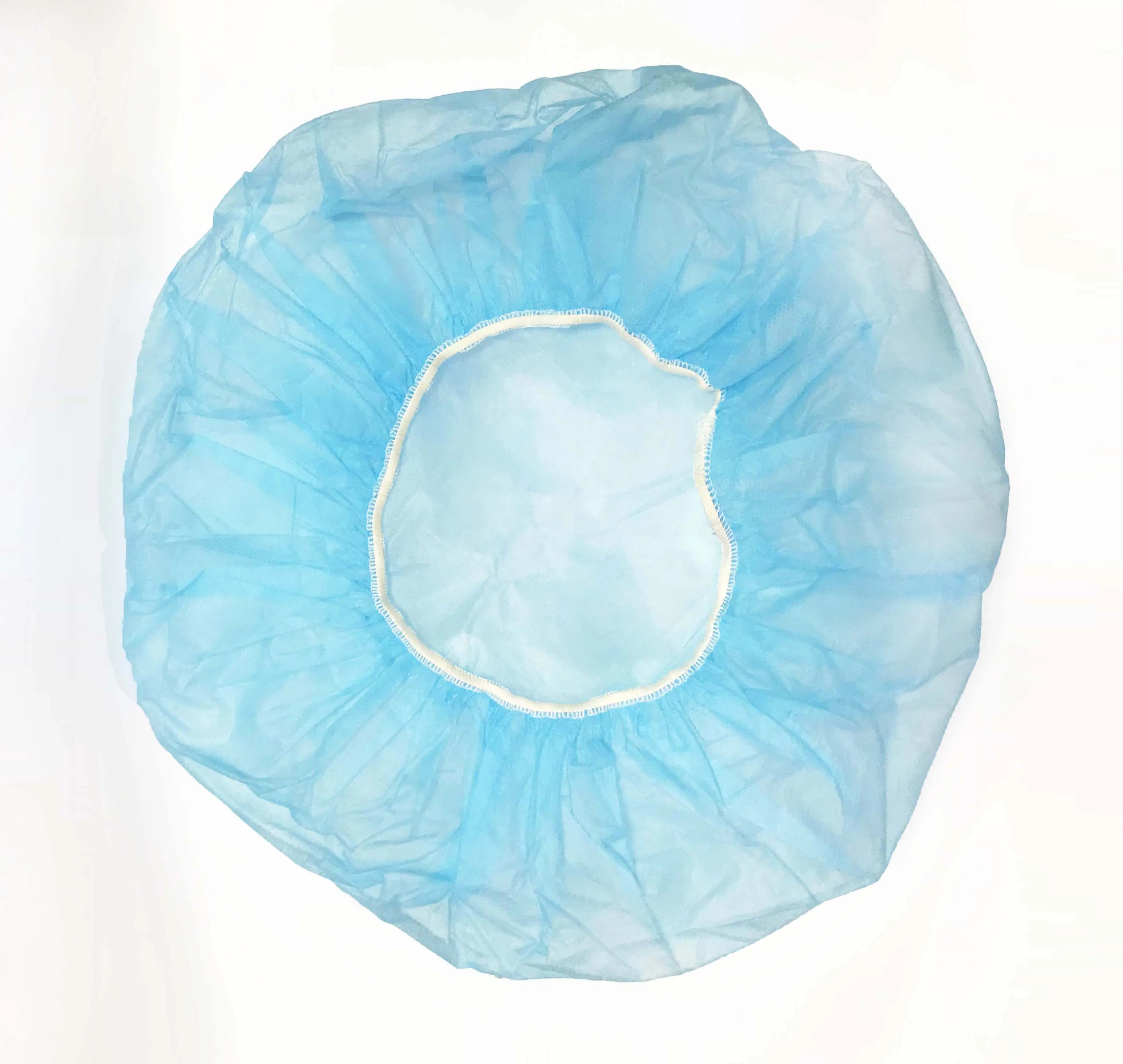 Dust-Proof Disposable Bouffant Breathable Non-Woven PP10g 21'hair Surgical Cap for Worker
