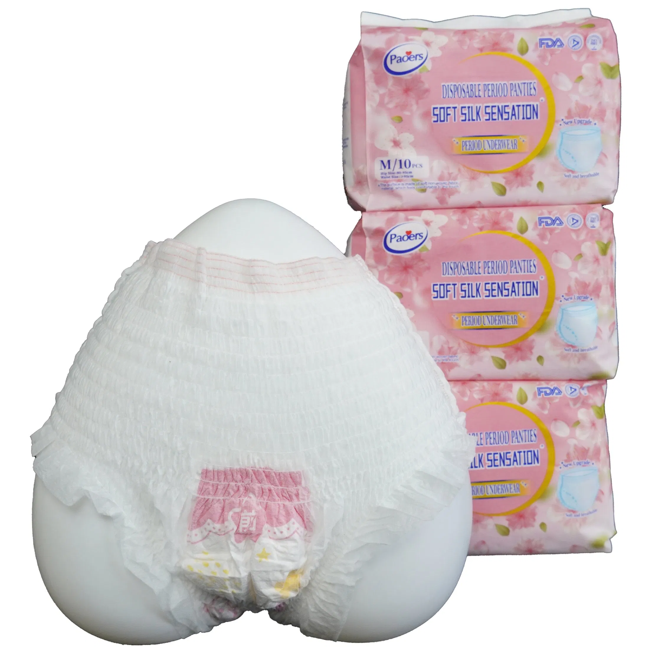 Women Wearing Ladies Panty Diapers Underwear Disposable Type Sanitary Napkins Pants with Menstrual Pad Pants Period