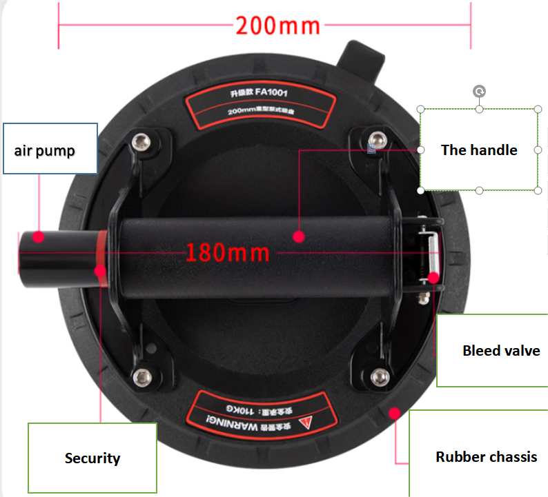 Heavy Duty Suction Cups Vacuum for Glass Vacuum Suction Cups Lifter