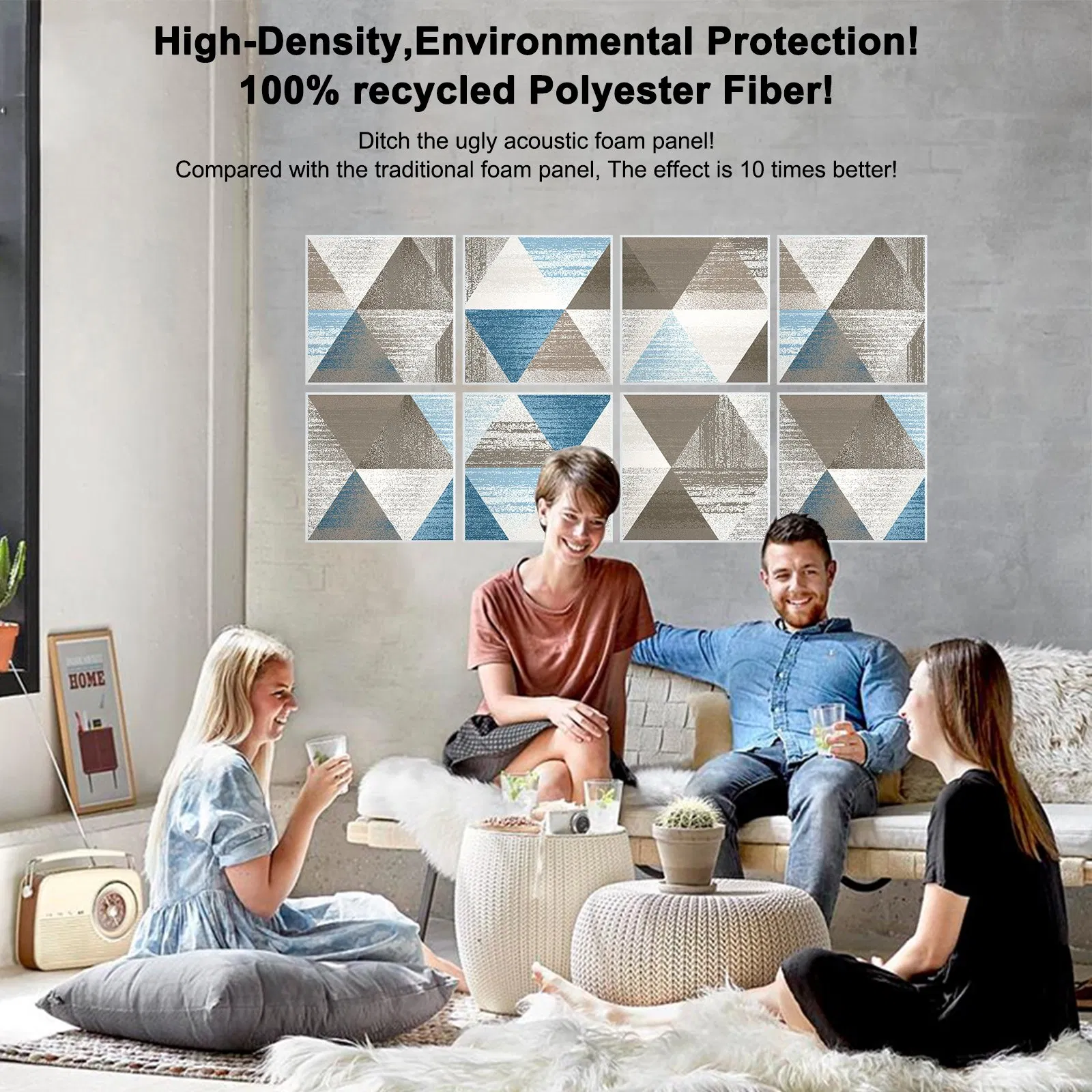 Premium Hexagon Acoustic Diffuser Panels for Sound Absorption