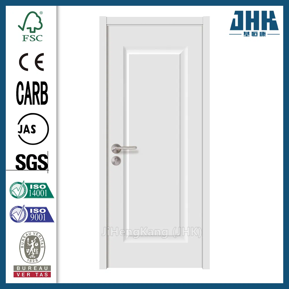 Jhk-001 Solid Core Wooden Interior Smooth White Primer Doors