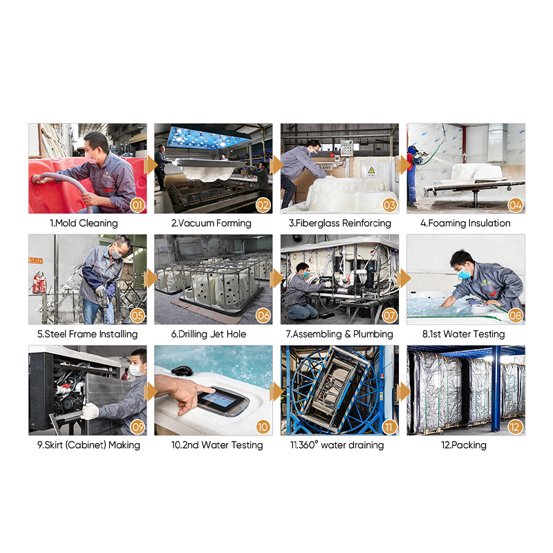 Портативная акриловая ванна с подогревом и гидромассажем