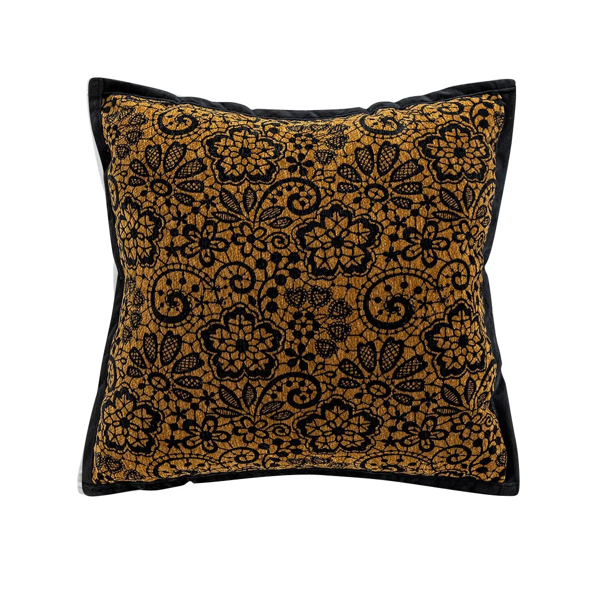 Wholesale Natural Chenille Bamboo Pattern Jacquard Throw Pillow Cover 45X45 Soft Comfortable Washable Pillowcase