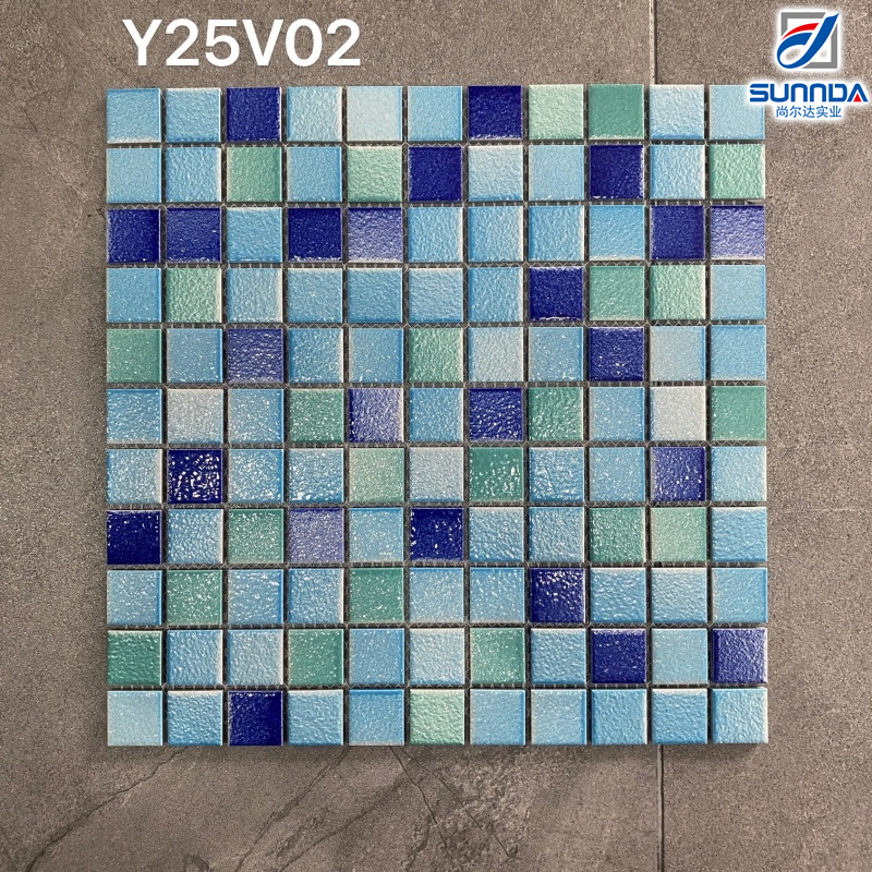 Мозаика для бассейна и ванной 97x97 мм, антискользящая