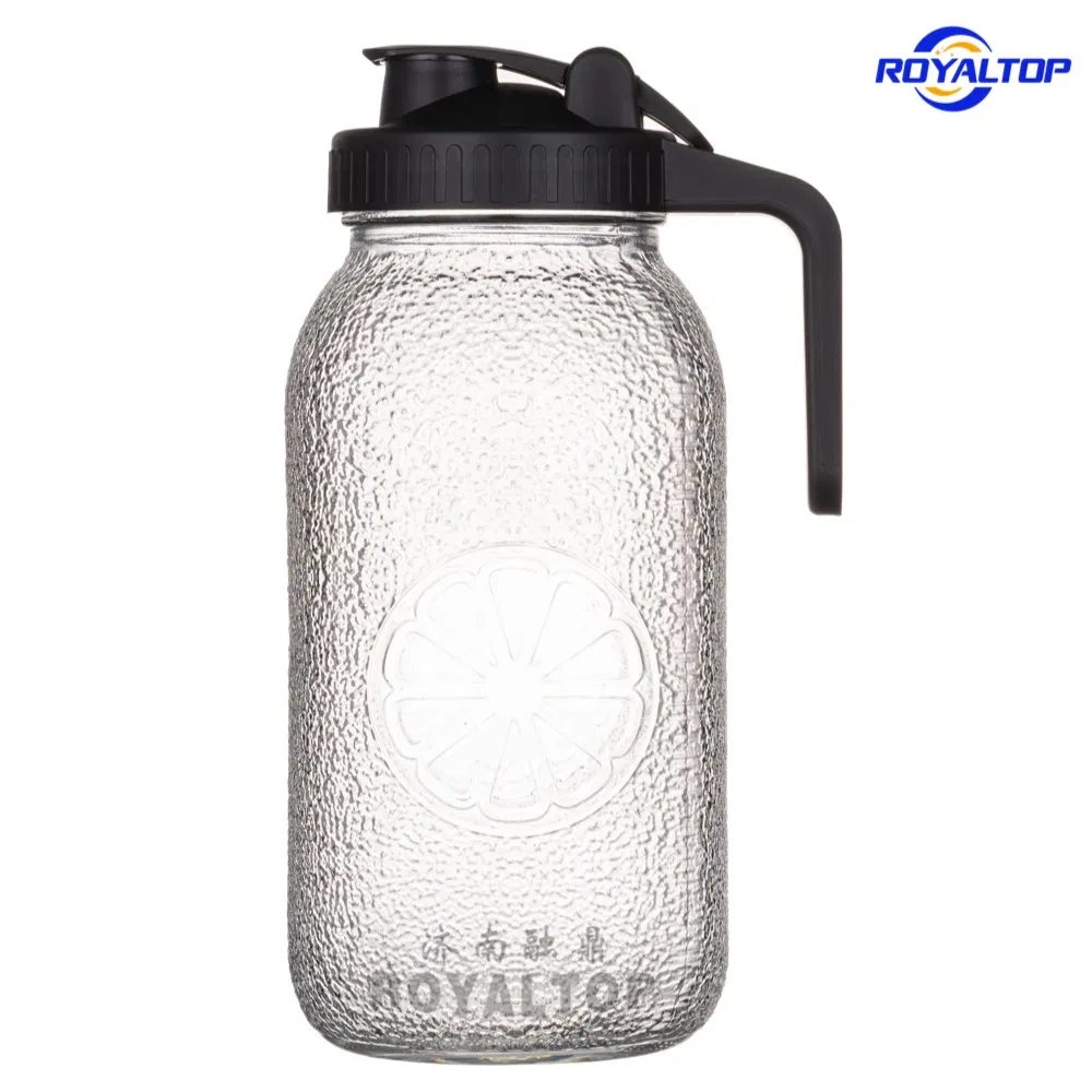 Frosted Glass Cold Brew Coffee Maker 64 Oz Mason Jar Pitcher with Stainless Steel Filter, for Iced Coffee Tea & Lemonade