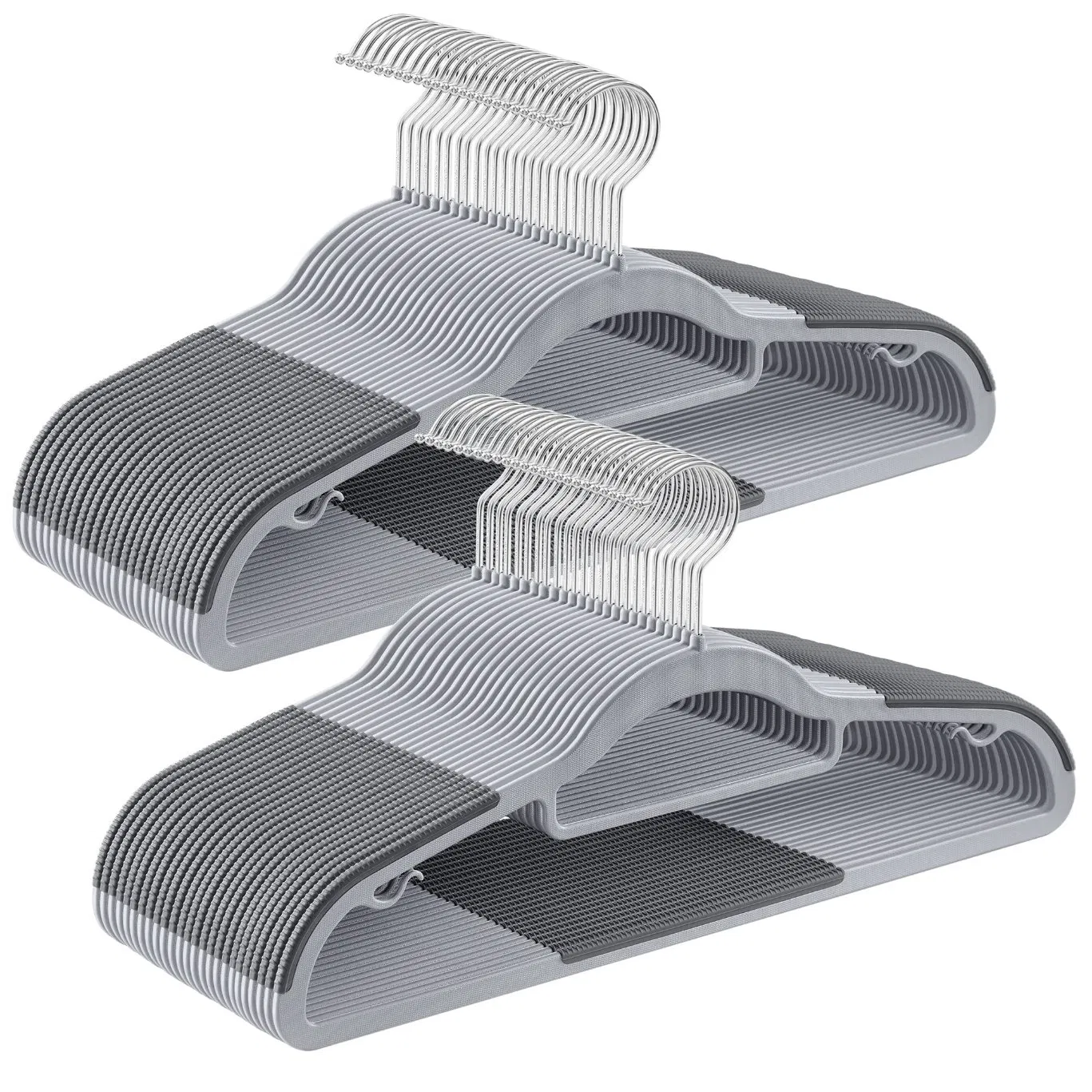 30 Pack Coat Heavy-Duty Plastic Clothes Hangers Non-Slip Design Space-Saving 360 Swivel