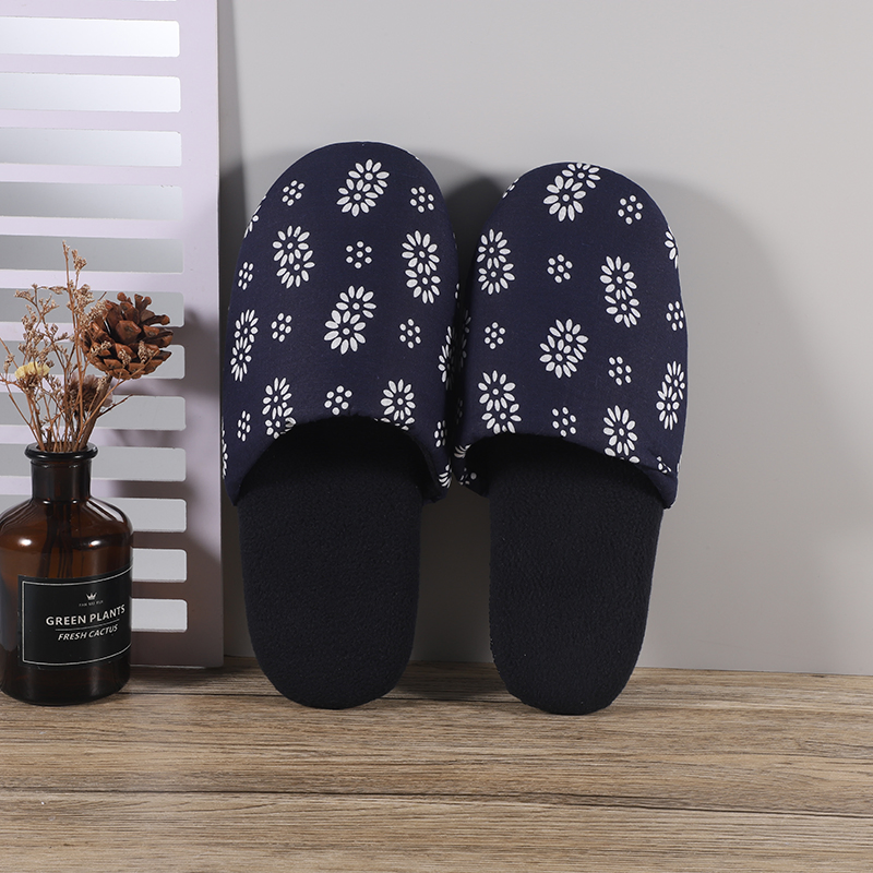 Embroidery Hotel Coral Fleece Slipper Disposable Slippers for Hotel Guests Slipper
