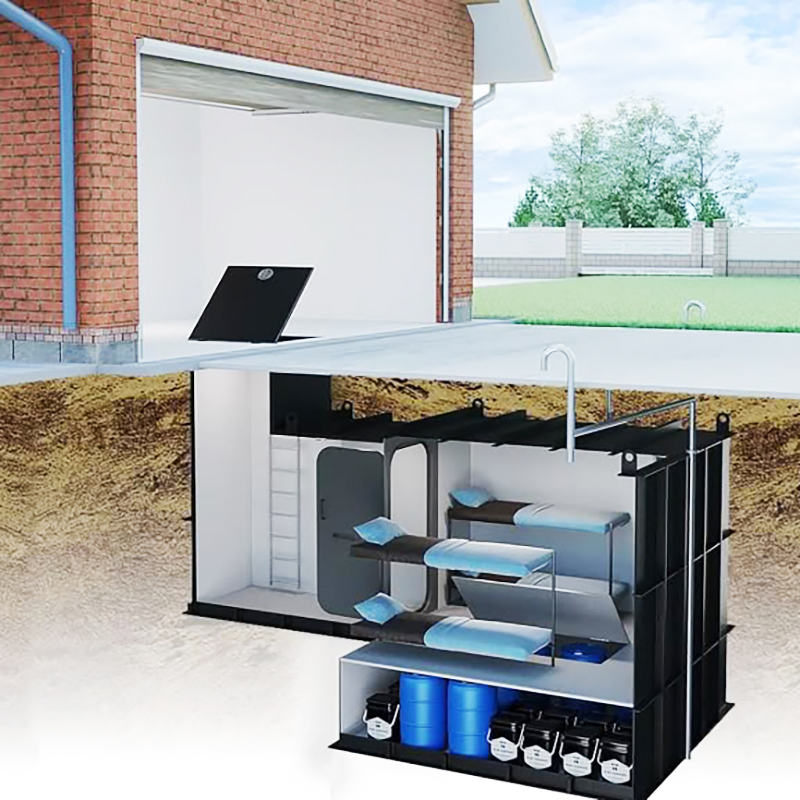 Underground Builds Secret Shelters Survival Bomb Bunker Safe Room Shelter in Backyard