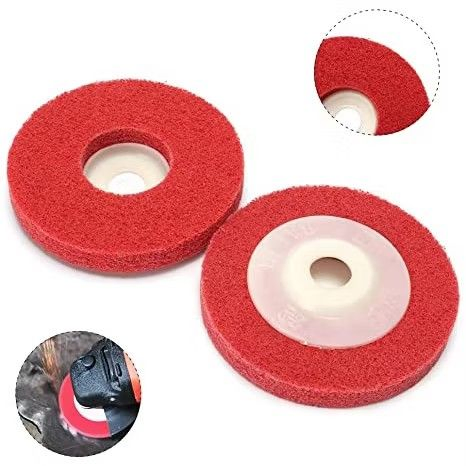 Nylon Non-Woven Disc Buffing Disc Red Color 7p