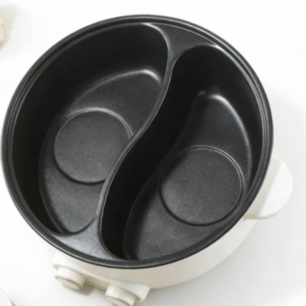 Dual-Flavor Electric Hot Pot Grill 2-in-1 Shabu Shabu Cooker