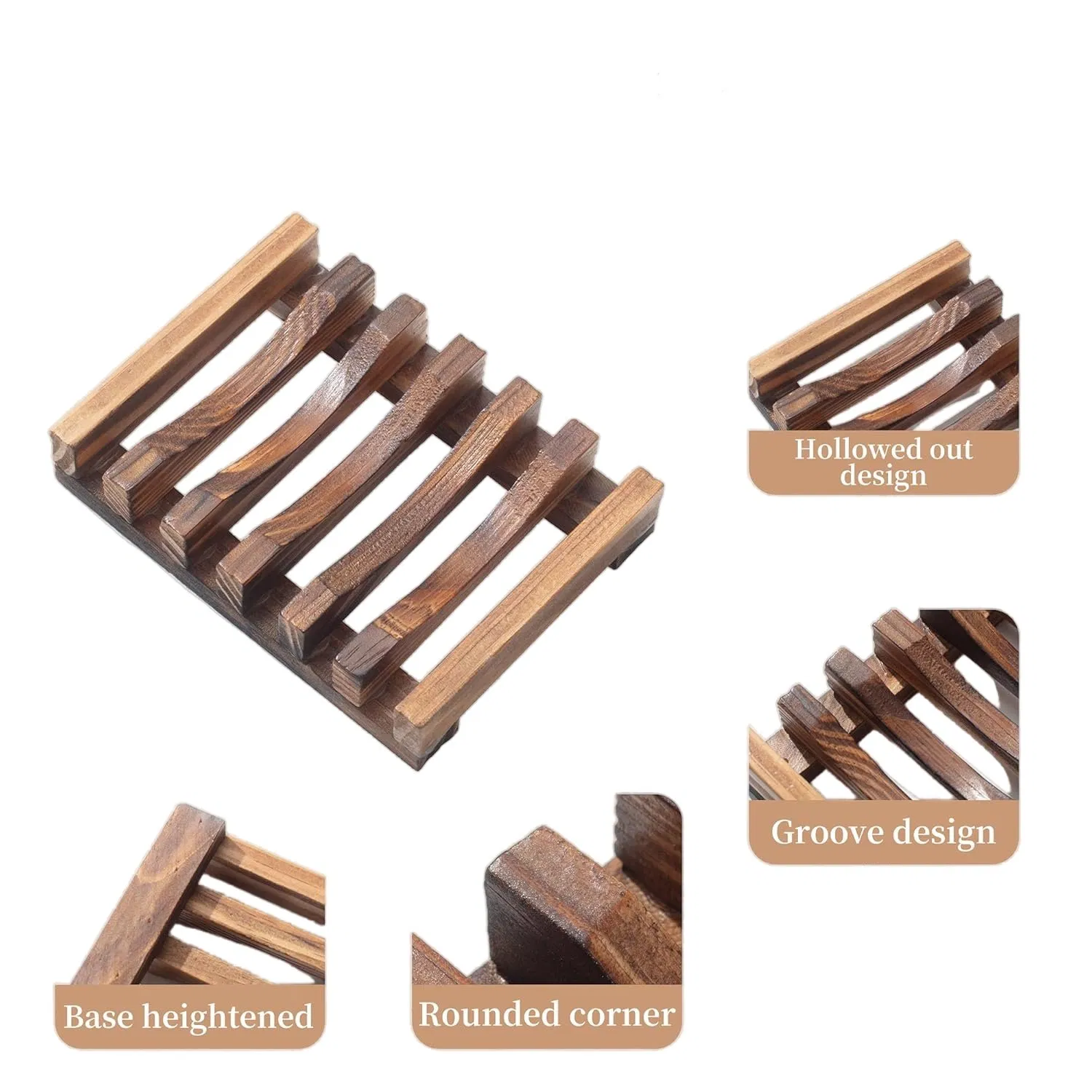 Shower Natural Soap Tray Drainage Bar Soap Holder