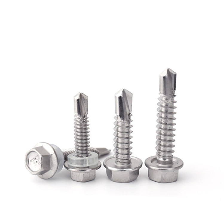 Wholesale Metal Stainless Steel Tek Screws for Roof 5/16 M8 Galvanised Hex Head Self Drilling Roofing Screws with Rubber Washer