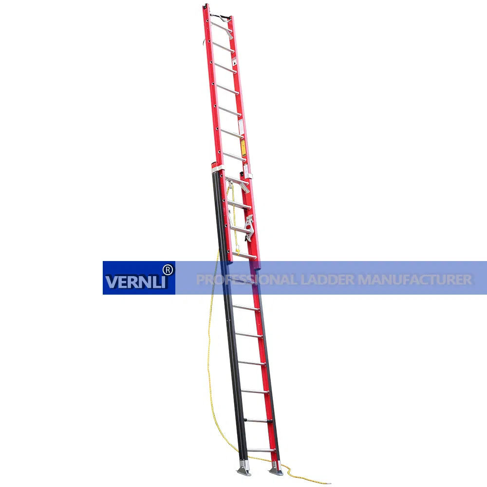 FRP Insulated Non-Conductive Extendable Folding Extension Stair Ladder for Telecom