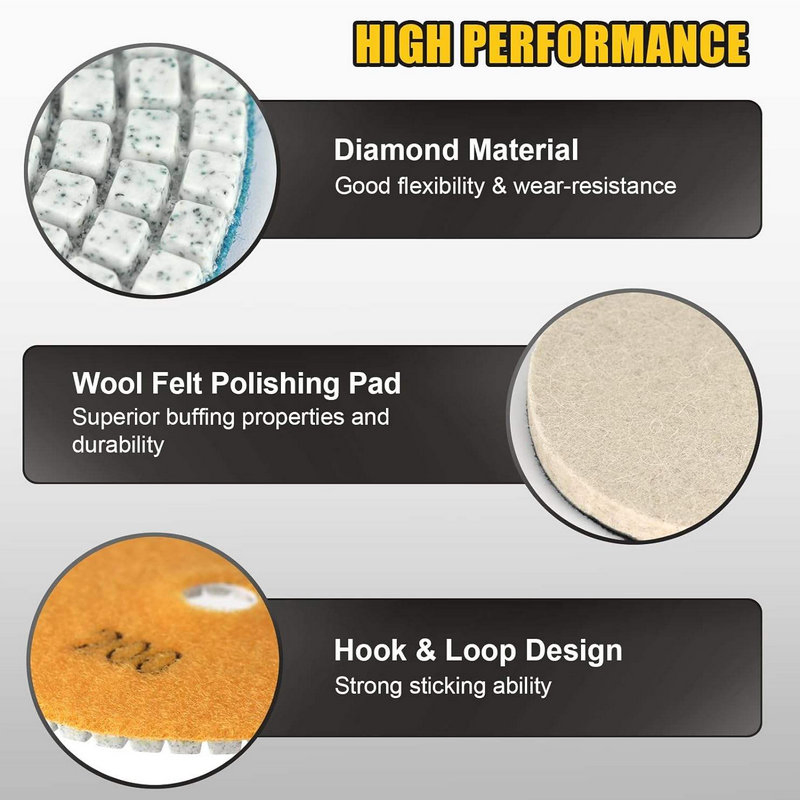 Factory Hot Sell 4inch Polishing Pads Concrete Resin Dry Wet Polishing Pads Diamond Polishing Pads with Wholesale