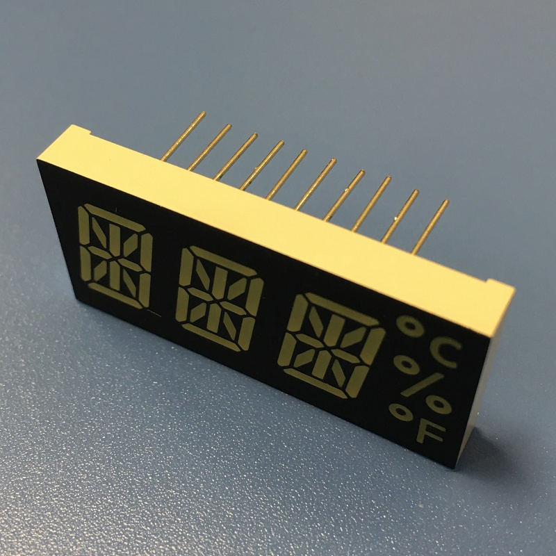 Ultra Bright White 14 Segment Alphanumeric LED Display 3 Digit for Temperature