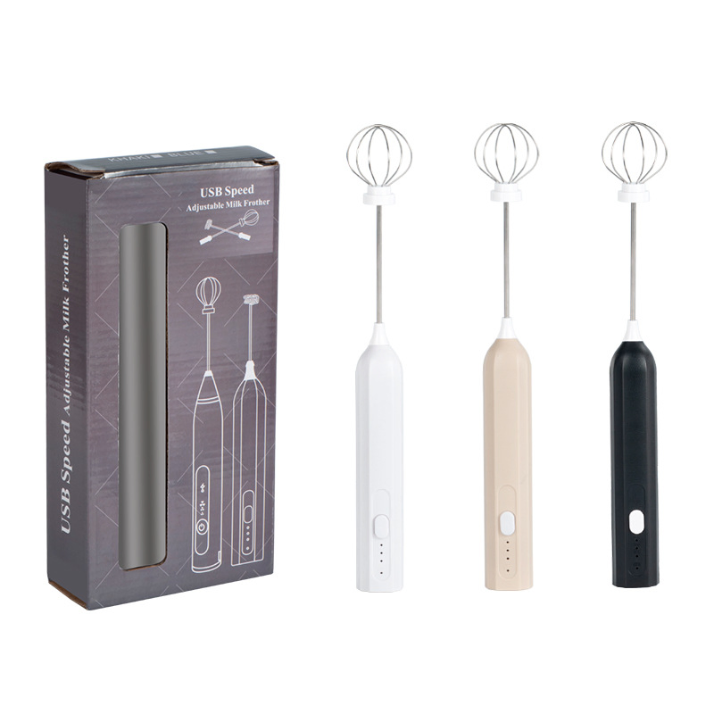Kitchen Gadget Wholesale Automatic Manual Hand Handheld Coffee Instant Whisk Mixer Electric Milk Frother Steamer Milk Frother Whisk Rechargeable