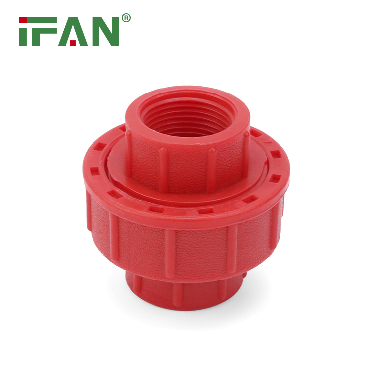 Ifan Free Sample Pph Pipes Fitting Red Color Pph Union 1/2"-1" Pph Fitting