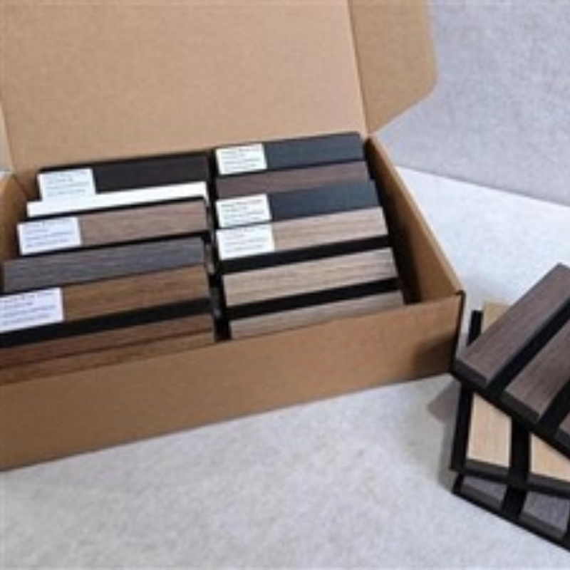 Luxury Wood Veneer Acoustic Slat Panel for Home Decoration and Sound Absorption