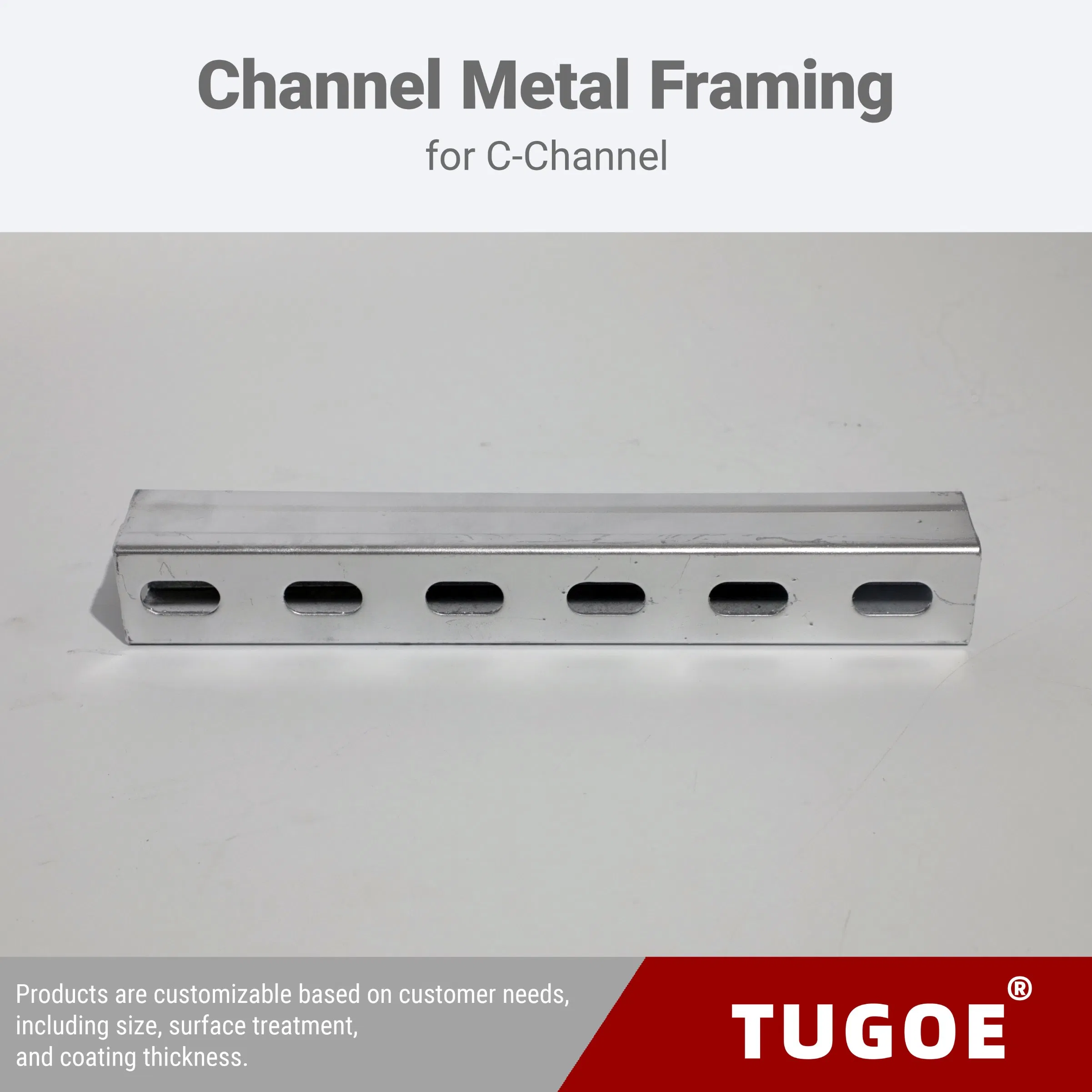 Customed Convenient Installation Bolt Friendly Unistrut Single C Channel for House Construction