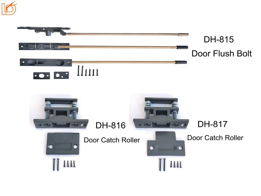 Wholesale Adjustable Black Powder Coated Bolt Door Catch Roller