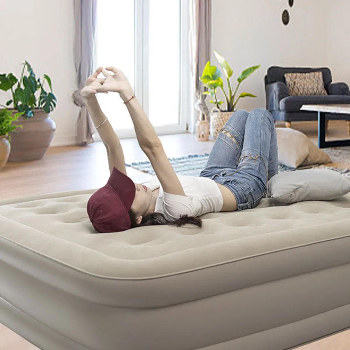 Double Inflatable Mattress 4000 Ma Built-in Electric Pump Free Shipping to Mexico City