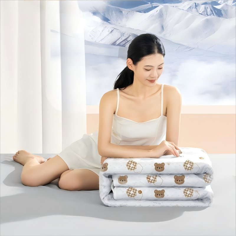 1688 Factory Direct Fleece Heated Blanket, Queen Size Electric Throw Blanket Energy Saving