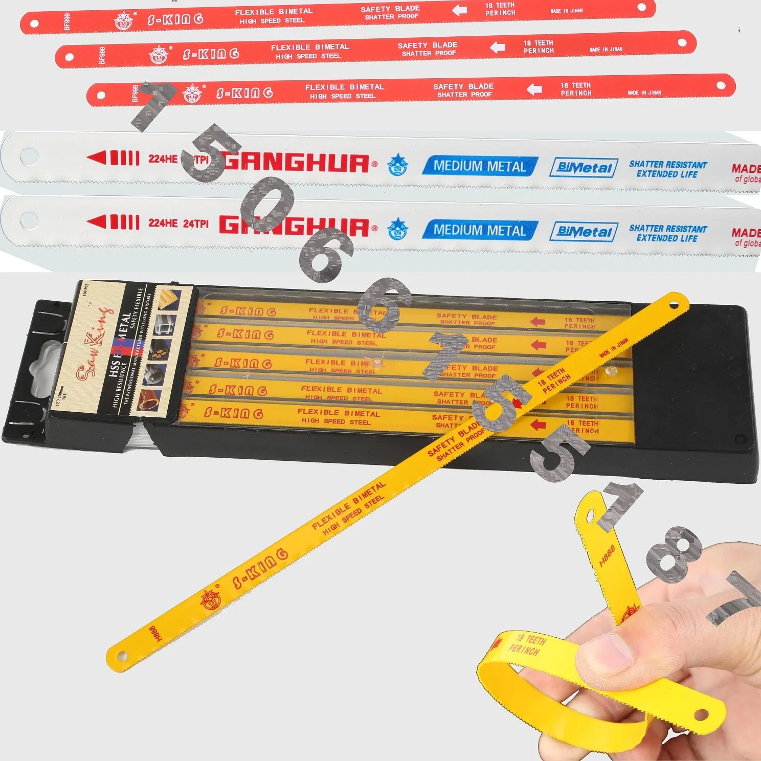 Hacksaw Blade 12inch 300mm Bimetal Flexible Hacksaw Blade 18t 24t 32t