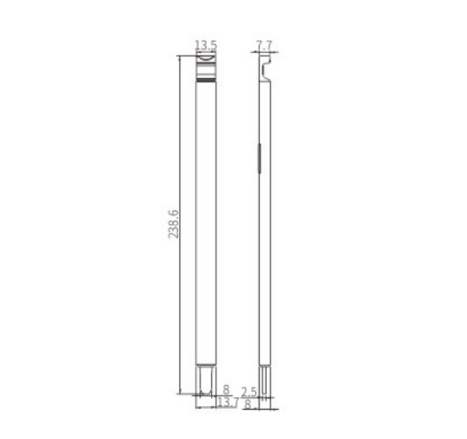 Aluminum Zinc Alloy Vertical Flush Bolt for Aluminum Wooden Doors