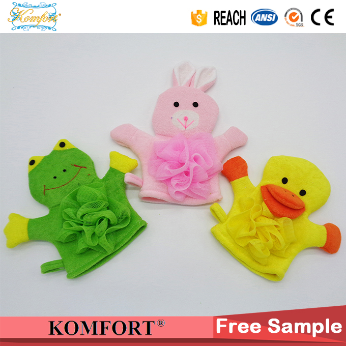 Kids Promotion Animal Glove Bath Shower Washing Glove (KLB-112)