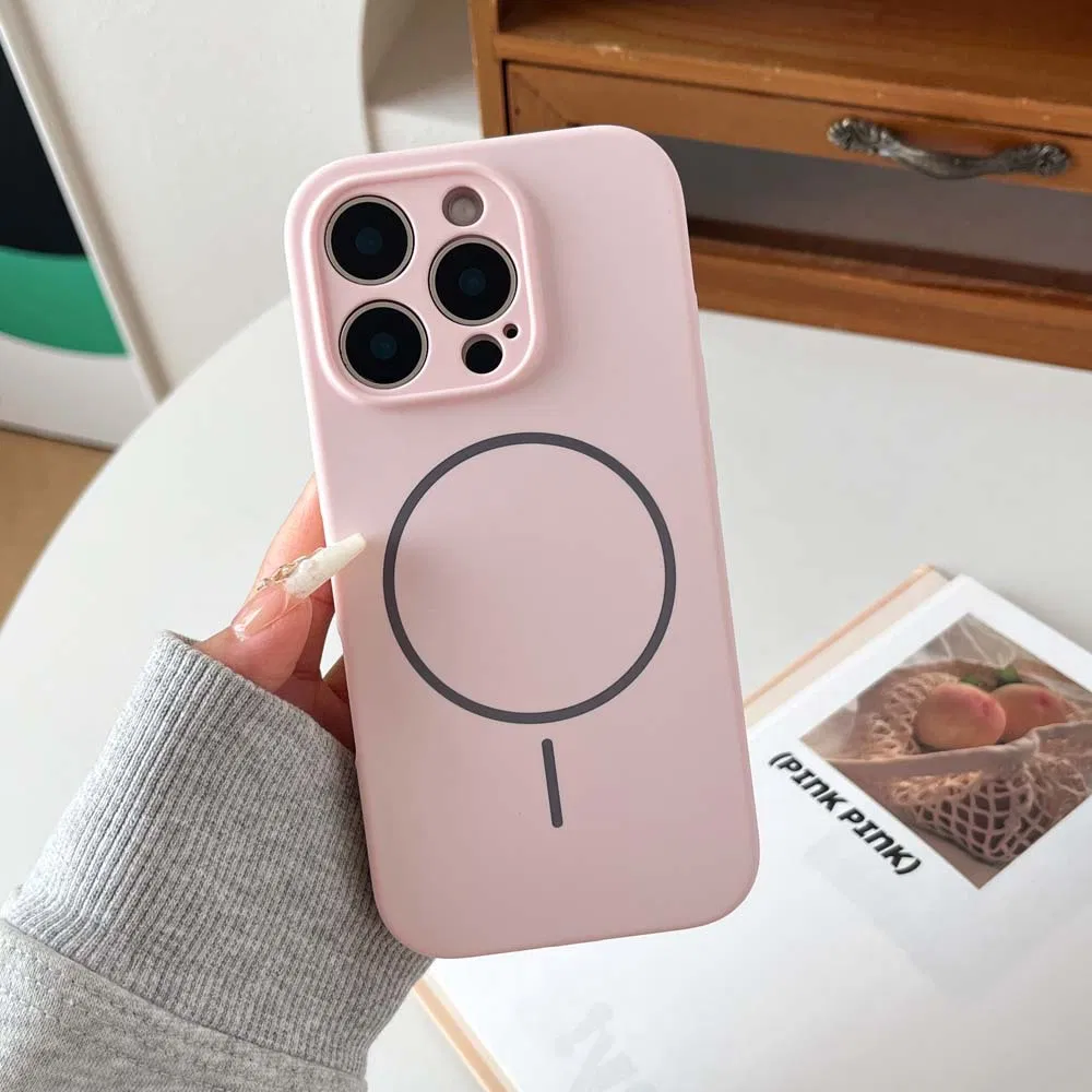 Чехол для iPhone 14-17 из жидкого силикона, макарон