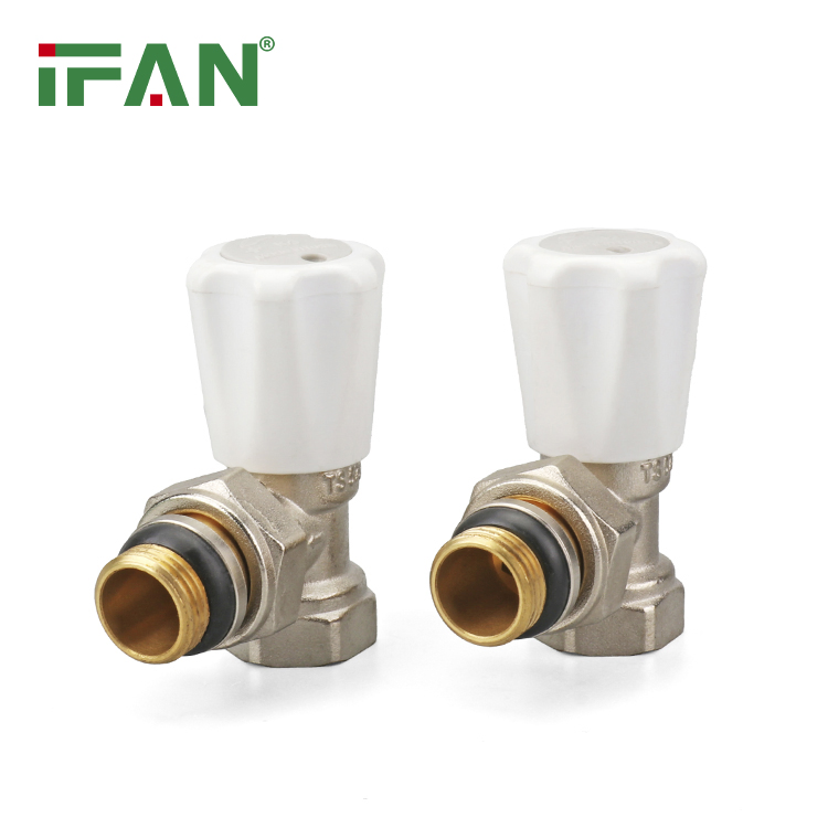 Ifan ASTM F2788 Thermostatic Radiator Valve 1/2'' Angle Valve Customized Brass Radiator Valve